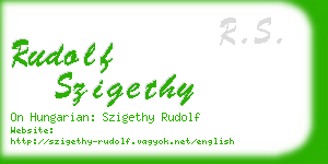 rudolf szigethy business card